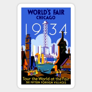 Chicago Worlds Fair 1934 - Vintage Travel Sticker